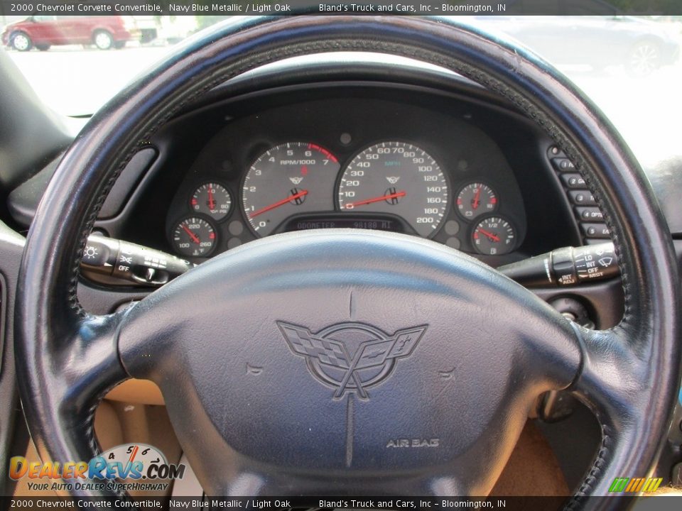 2000 Chevrolet Corvette Convertible Navy Blue Metallic / Light Oak Photo #13