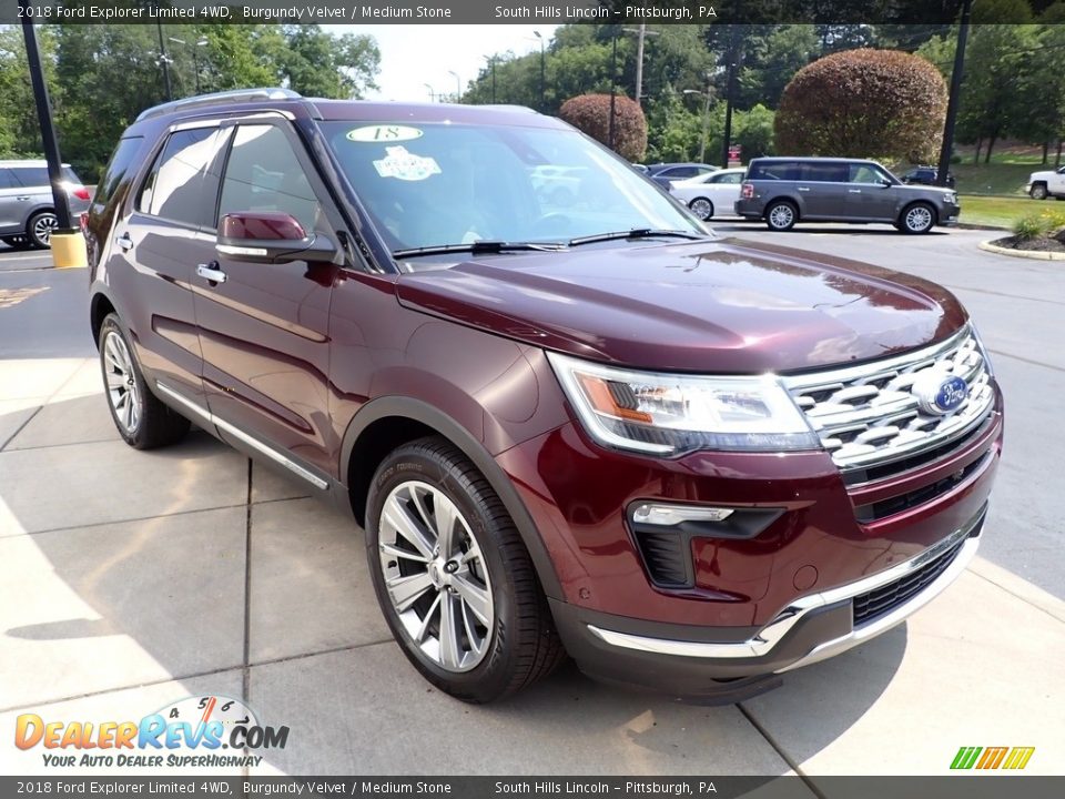 2018 Ford Explorer Limited 4WD Burgundy Velvet / Medium Stone Photo #8