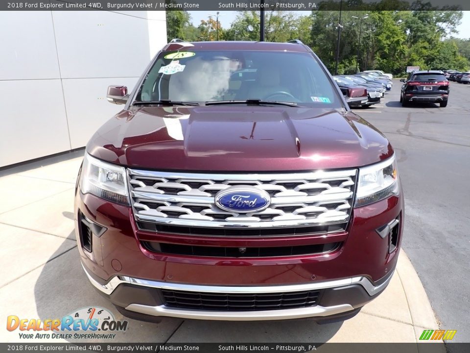 2018 Ford Explorer Limited 4WD Burgundy Velvet / Medium Stone Photo #9