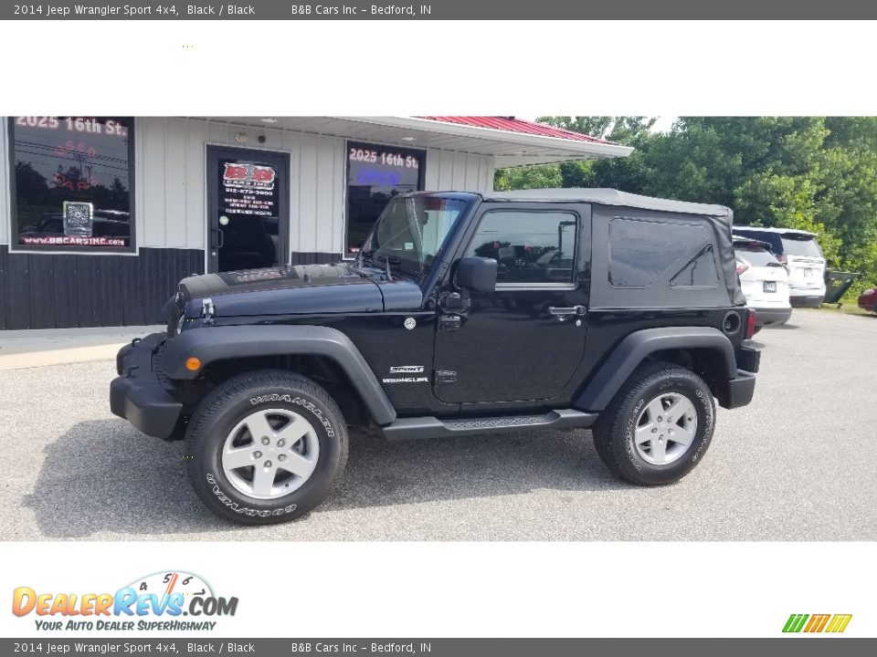 2014 Jeep Wrangler Sport 4x4 Black / Black Photo #1