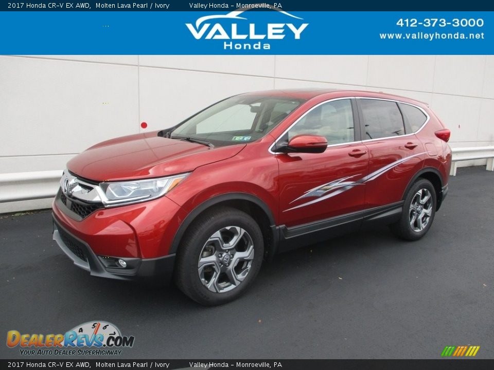 2017 Honda CR-V EX AWD Molten Lava Pearl / Ivory Photo #1