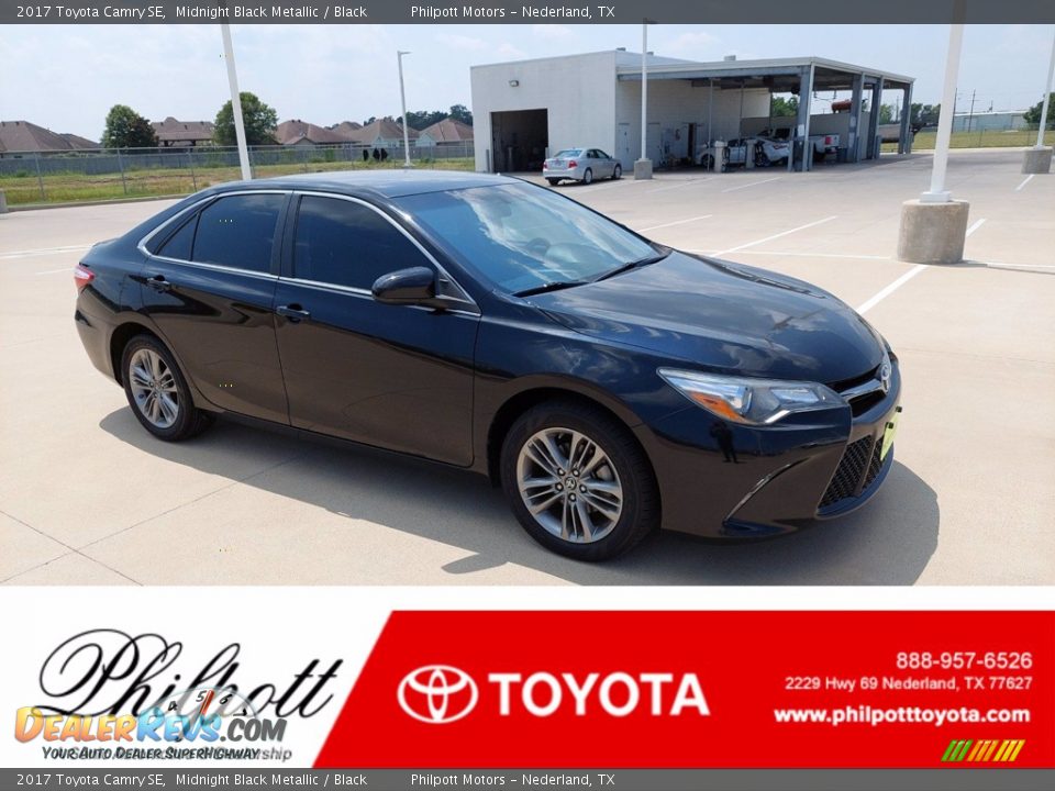 2017 Toyota Camry SE Midnight Black Metallic / Black Photo #1