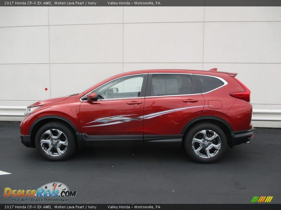 2017 Honda CR-V EX AWD Molten Lava Pearl / Ivory Photo #2