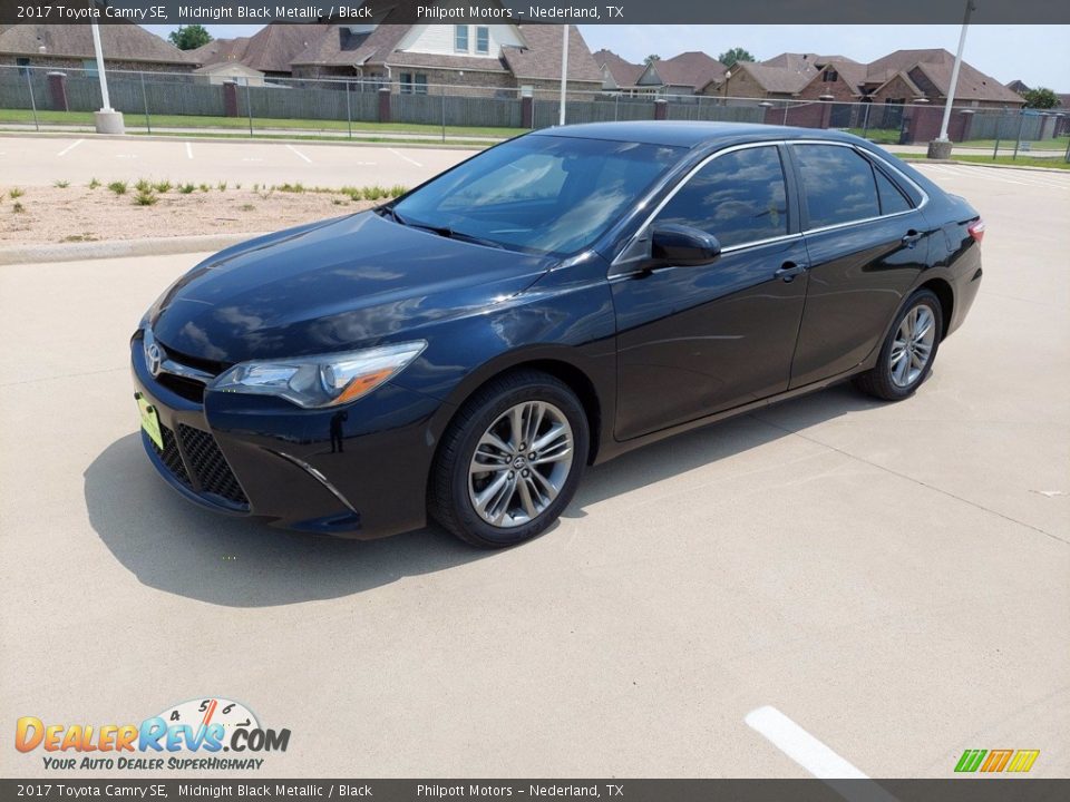 2017 Toyota Camry SE Midnight Black Metallic / Black Photo #3
