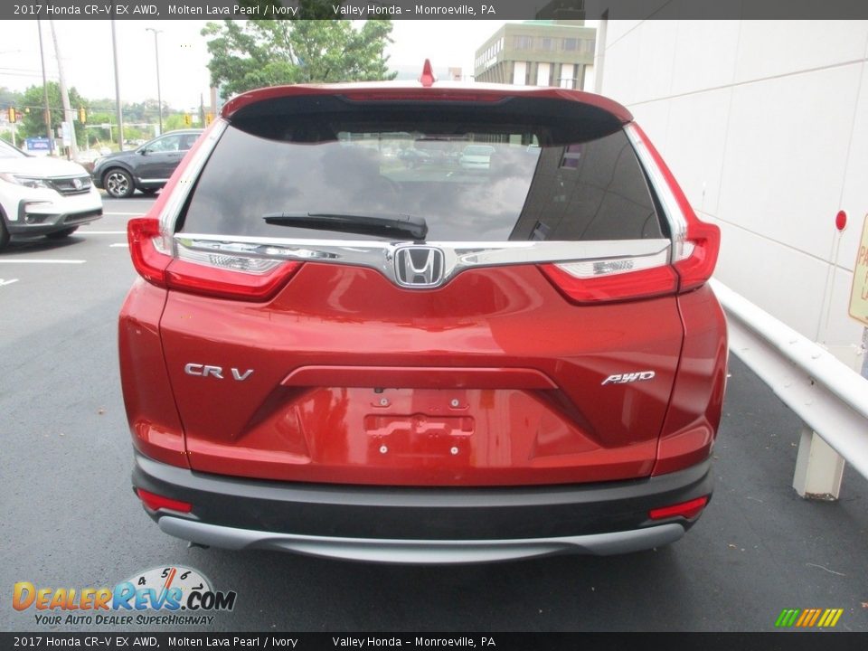 2017 Honda CR-V EX AWD Molten Lava Pearl / Ivory Photo #4