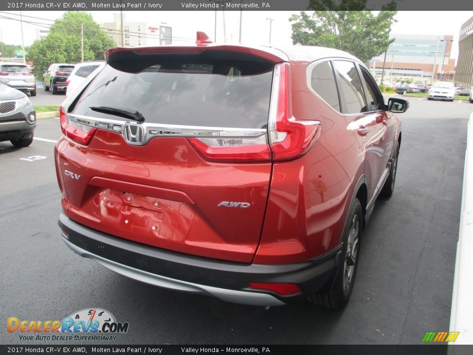 2017 Honda CR-V EX AWD Molten Lava Pearl / Ivory Photo #5
