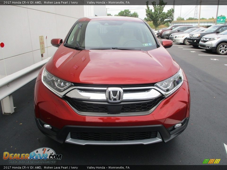 2017 Honda CR-V EX AWD Molten Lava Pearl / Ivory Photo #8