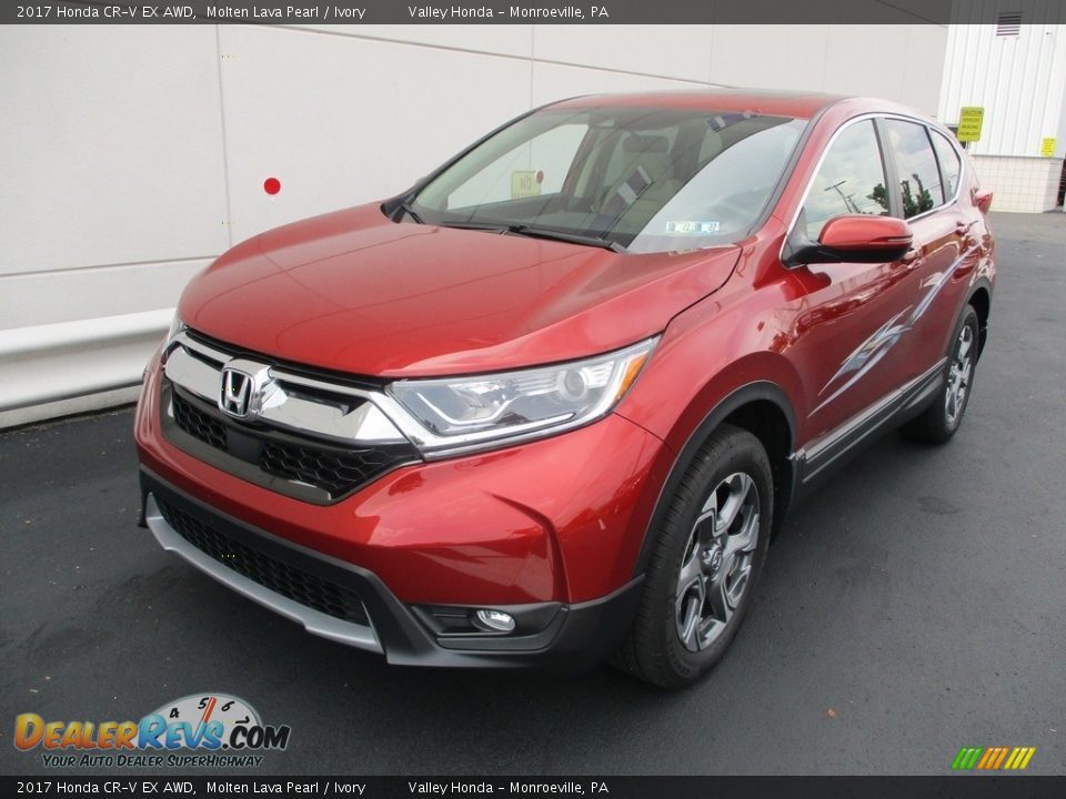 2017 Honda CR-V EX AWD Molten Lava Pearl / Ivory Photo #9