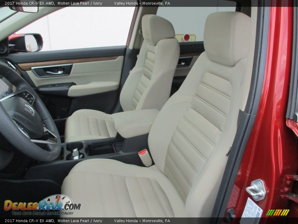 2017 Honda CR-V EX AWD Molten Lava Pearl / Ivory Photo #12