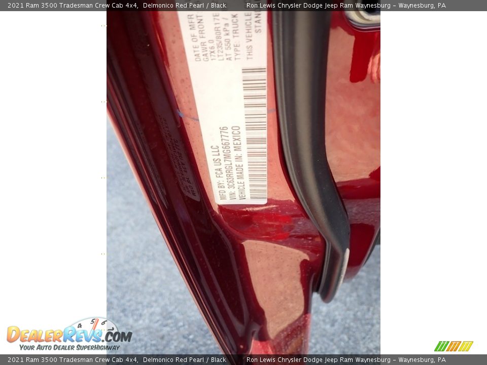 2021 Ram 3500 Tradesman Crew Cab 4x4 Delmonico Red Pearl / Black Photo #15