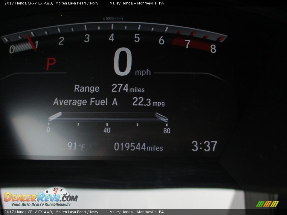 2017 Honda CR-V EX AWD Molten Lava Pearl / Ivory Photo #20