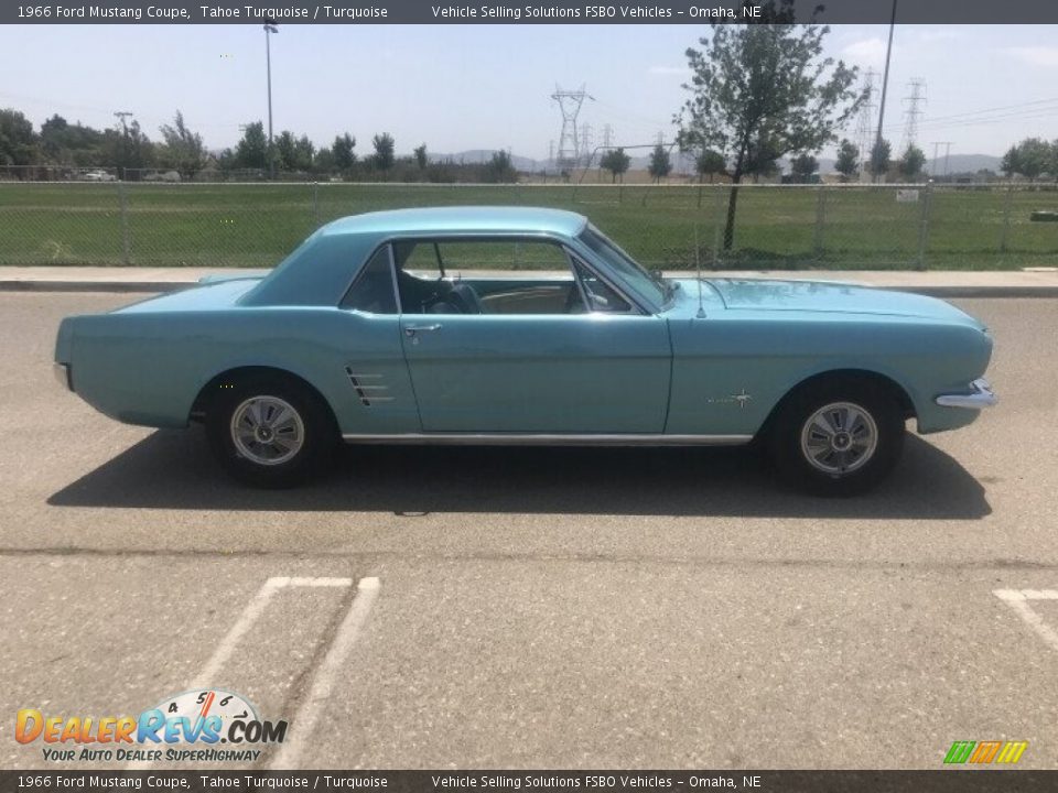 1966 Ford Mustang Coupe Tahoe Turquoise / Turquoise Photo #10