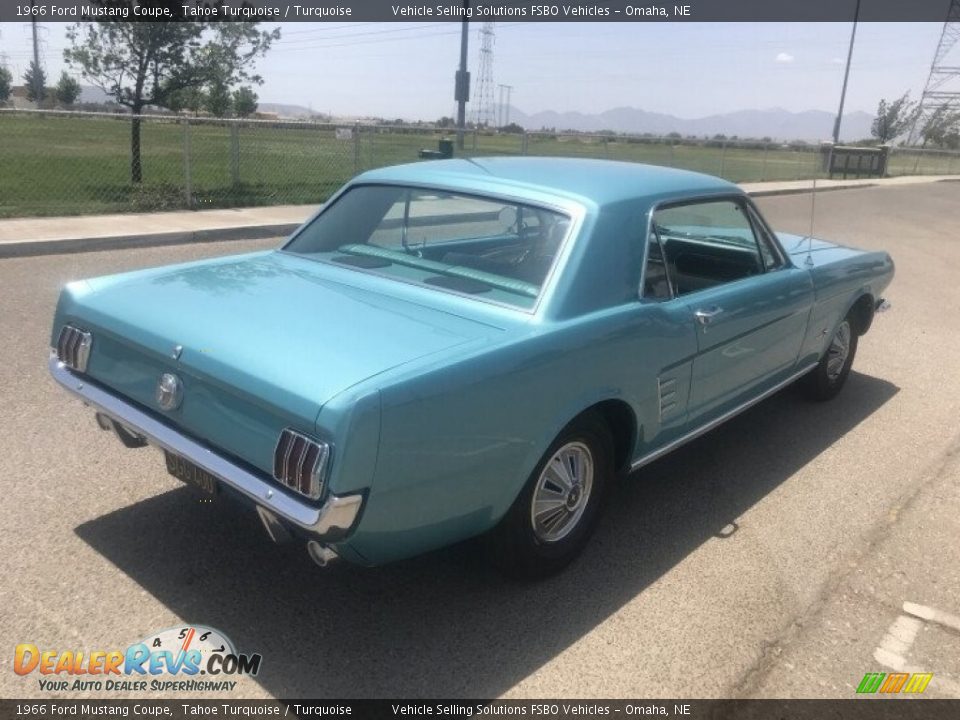 1966 Ford Mustang Coupe Tahoe Turquoise / Turquoise Photo #11