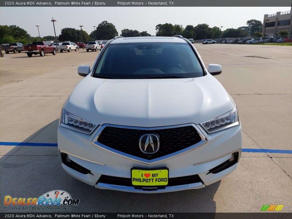 2020 Acura MDX Advance Platinum White Pearl / Ebony Photo #2