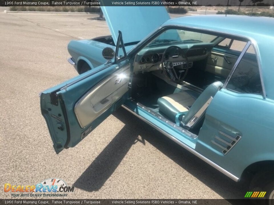 1966 Ford Mustang Coupe Tahoe Turquoise / Turquoise Photo #16