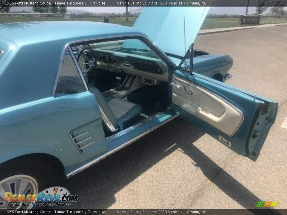 1966 Ford Mustang Coupe Tahoe Turquoise / Turquoise Photo #17