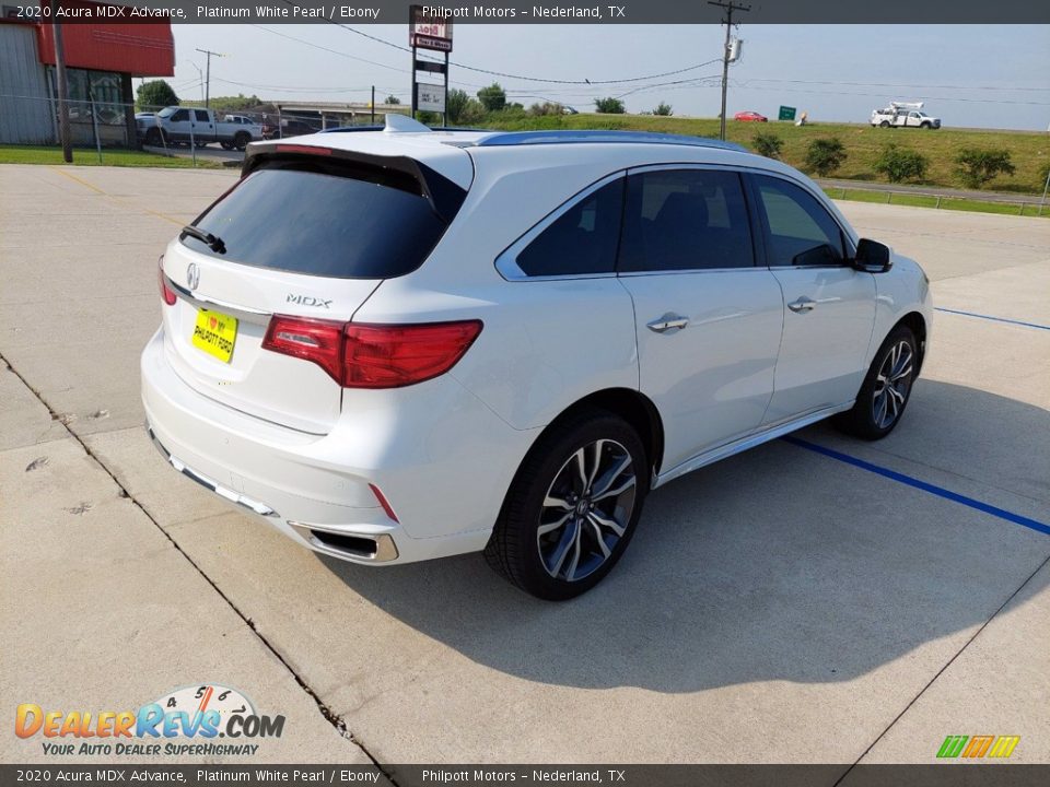 2020 Acura MDX Advance Platinum White Pearl / Ebony Photo #7