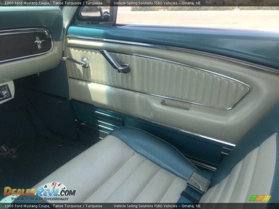 1966 Ford Mustang Coupe Tahoe Turquoise / Turquoise Photo #19