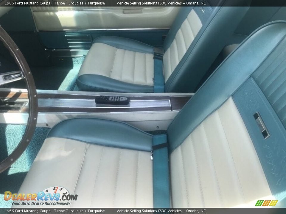 1966 Ford Mustang Coupe Tahoe Turquoise / Turquoise Photo #21