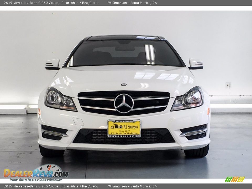 2015 Mercedes-Benz C 250 Coupe Polar White / Red/Black Photo #2