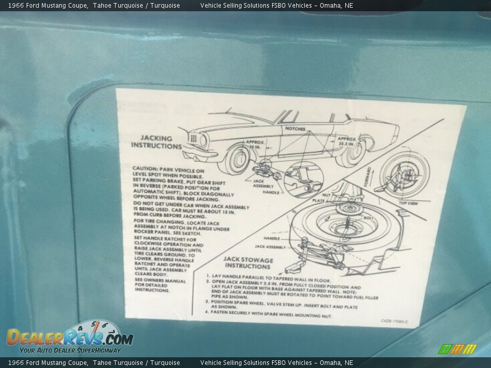 1966 Ford Mustang Coupe Tahoe Turquoise / Turquoise Photo #29