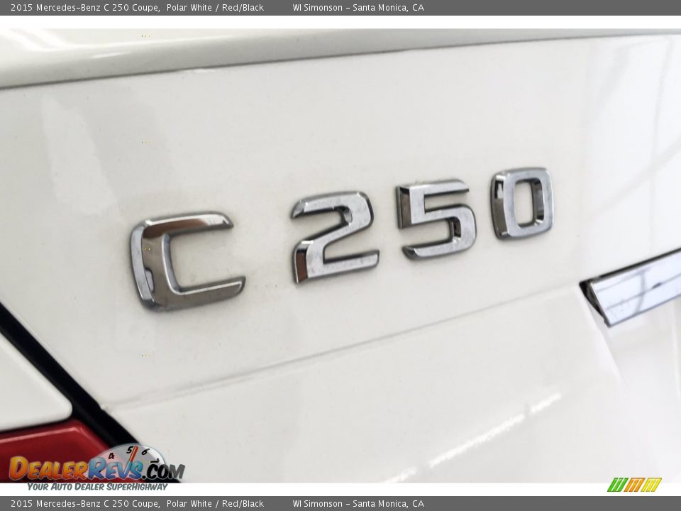 2015 Mercedes-Benz C 250 Coupe Polar White / Red/Black Photo #7