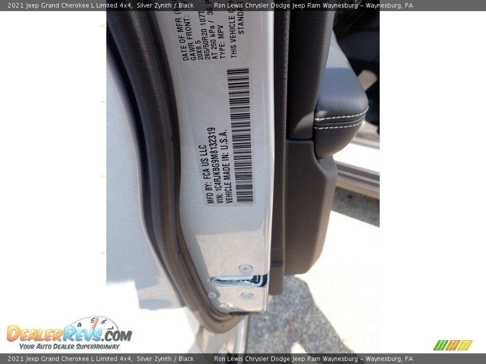 2021 Jeep Grand Cherokee L Limited 4x4 Silver Zynith / Black Photo #15