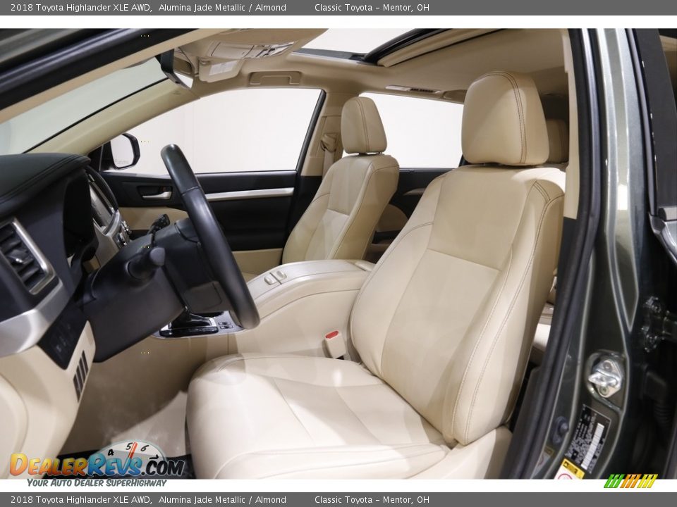 2018 Toyota Highlander XLE AWD Alumina Jade Metallic / Almond Photo #5