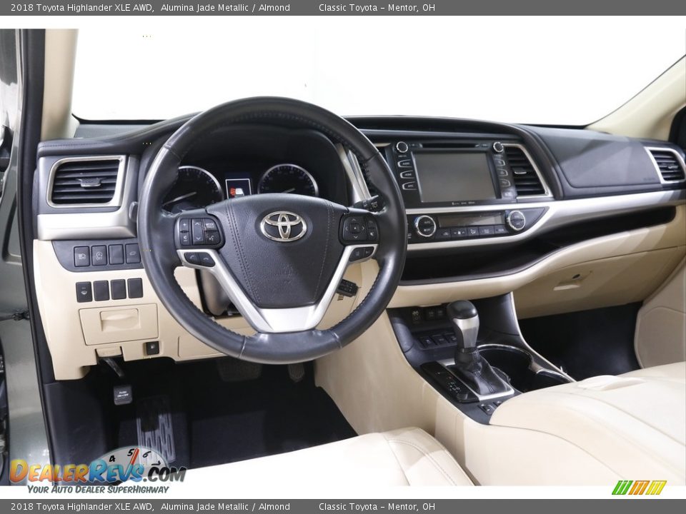2018 Toyota Highlander XLE AWD Alumina Jade Metallic / Almond Photo #6