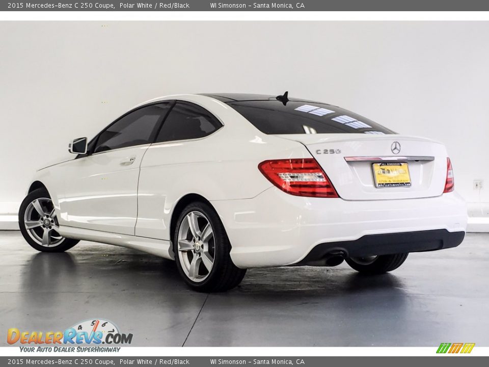 2015 Mercedes-Benz C 250 Coupe Polar White / Red/Black Photo #10