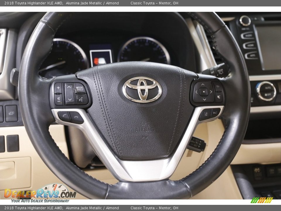 2018 Toyota Highlander XLE AWD Alumina Jade Metallic / Almond Photo #7