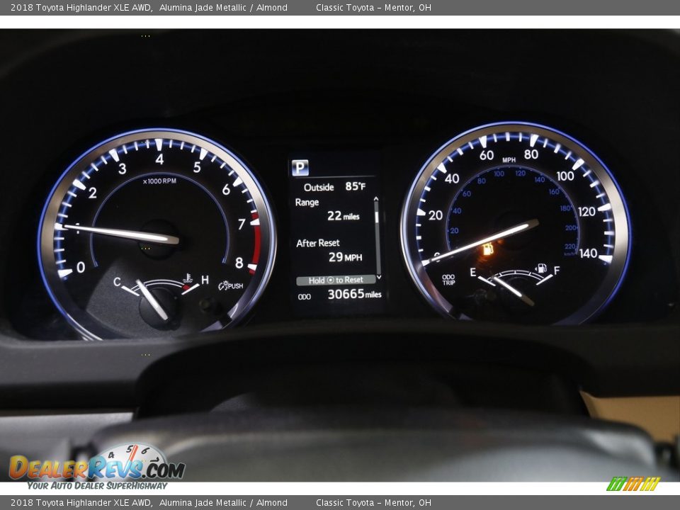 2018 Toyota Highlander XLE AWD Alumina Jade Metallic / Almond Photo #8