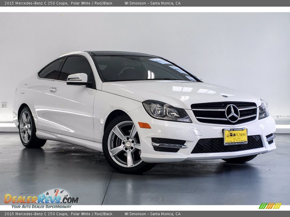 2015 Mercedes-Benz C 250 Coupe Polar White / Red/Black Photo #12