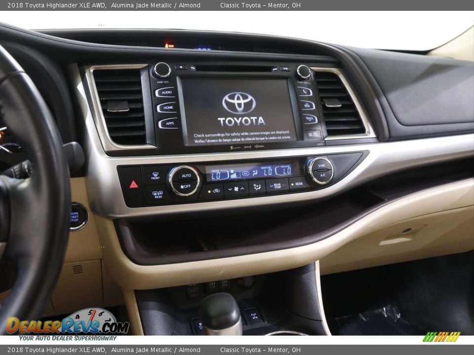 2018 Toyota Highlander XLE AWD Alumina Jade Metallic / Almond Photo #9