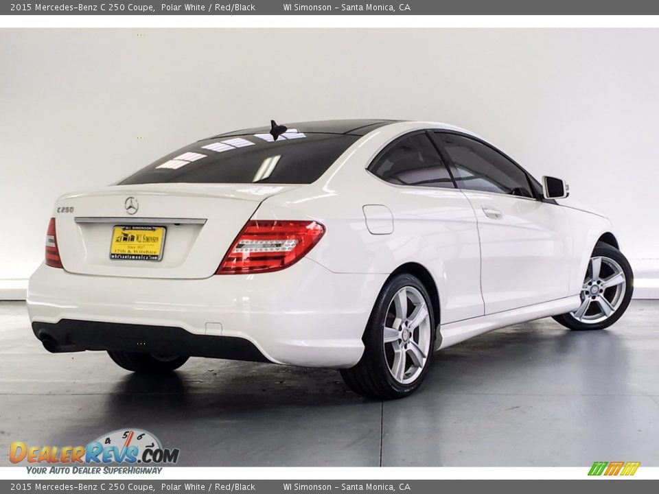 2015 Mercedes-Benz C 250 Coupe Polar White / Red/Black Photo #16