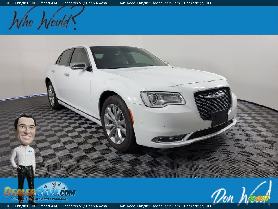 2019 Chrysler 300 Limited AWD Bright White / Deep Mocha Photo #1