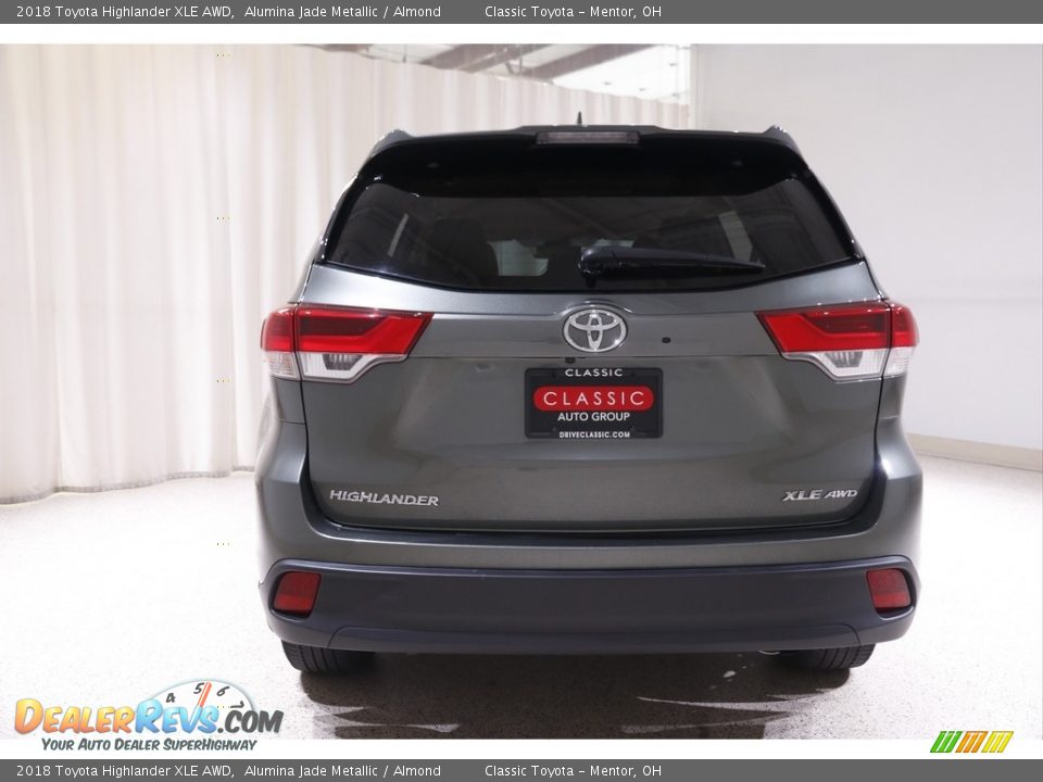 2018 Toyota Highlander XLE AWD Alumina Jade Metallic / Almond Photo #20