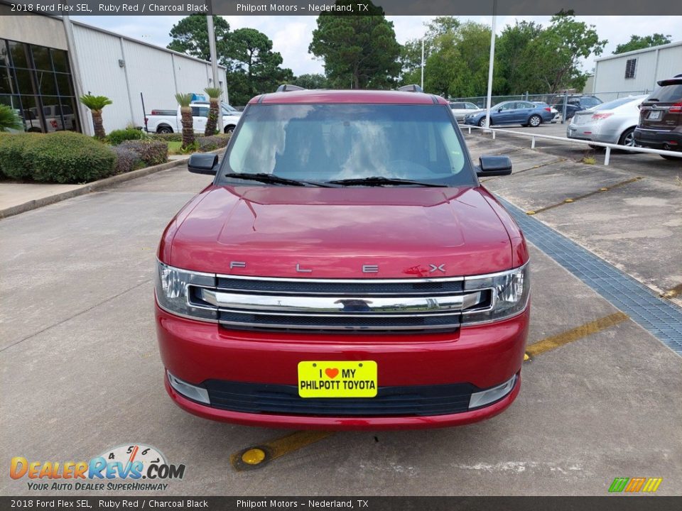2018 Ford Flex SEL Ruby Red / Charcoal Black Photo #2