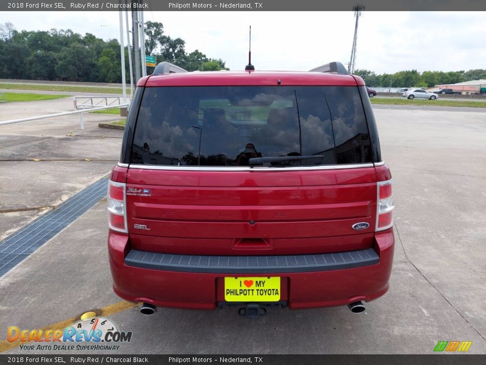 2018 Ford Flex SEL Ruby Red / Charcoal Black Photo #6