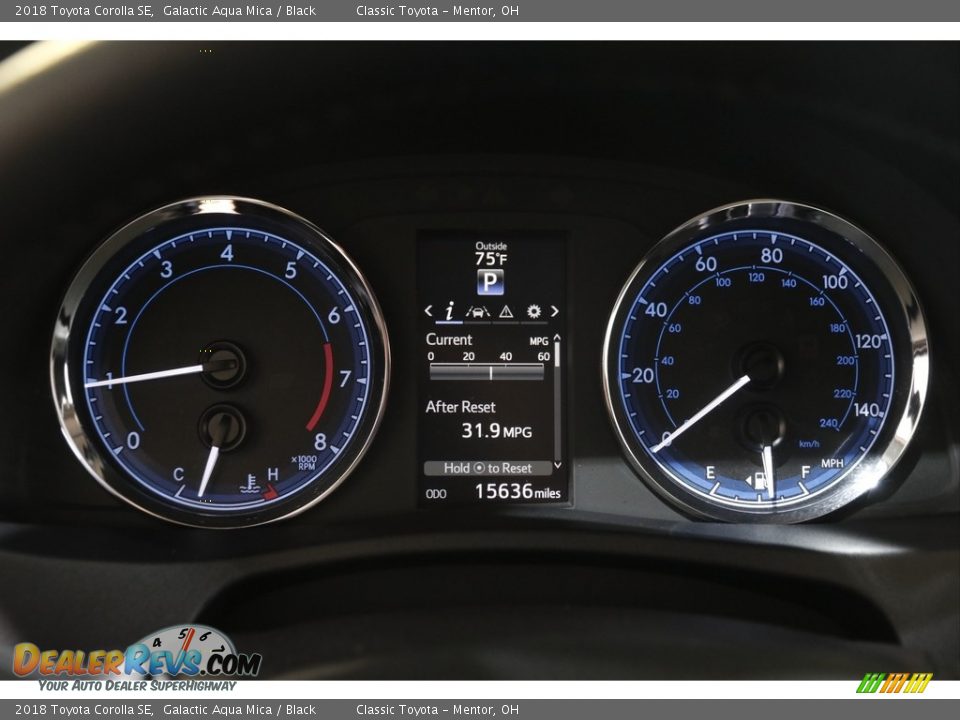 2018 Toyota Corolla SE Galactic Aqua Mica / Black Photo #8