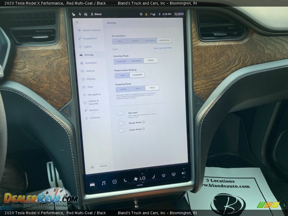 Controls of 2020 Tesla Model X Performance Photo #25