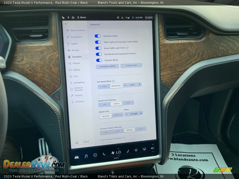 Controls of 2020 Tesla Model X Performance Photo #26