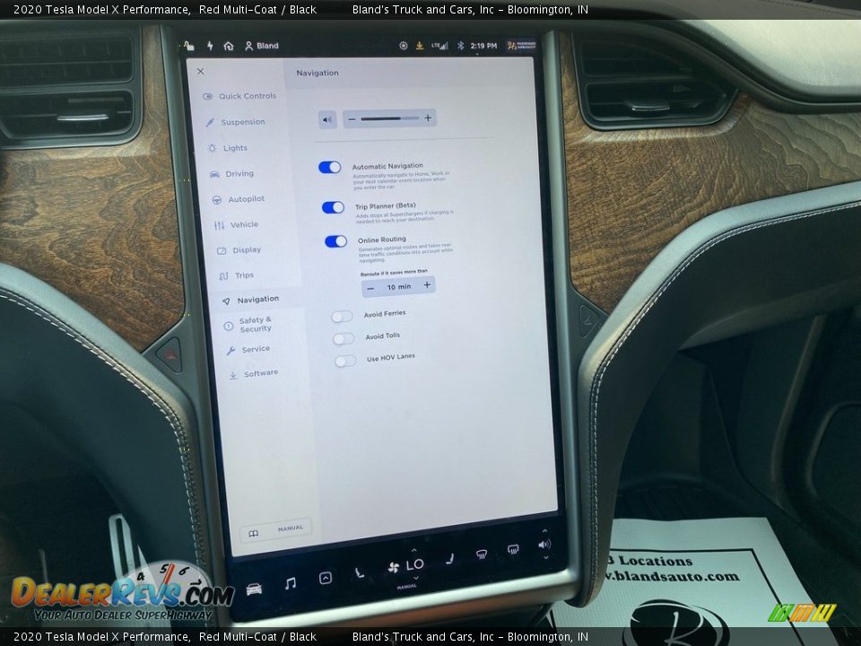 Controls of 2020 Tesla Model X Performance Photo #30