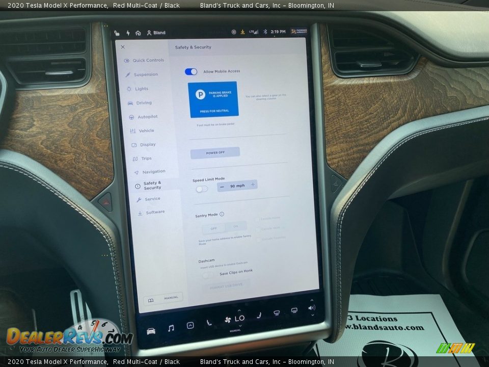 Controls of 2020 Tesla Model X Performance Photo #31