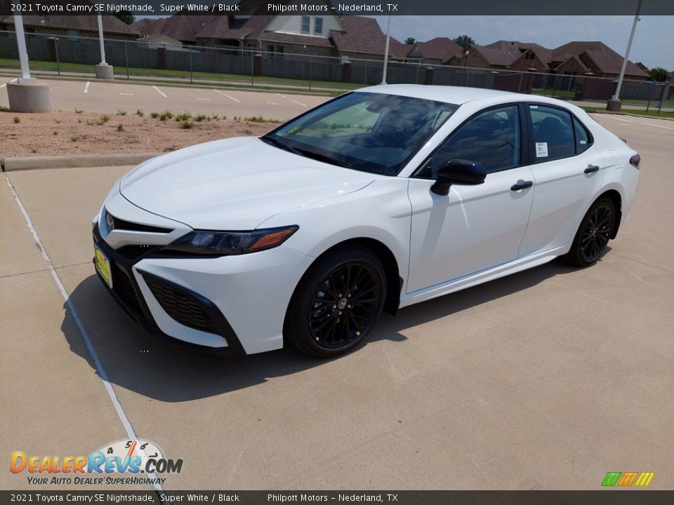 2021 Toyota Camry SE Nightshade Super White / Black Photo #3