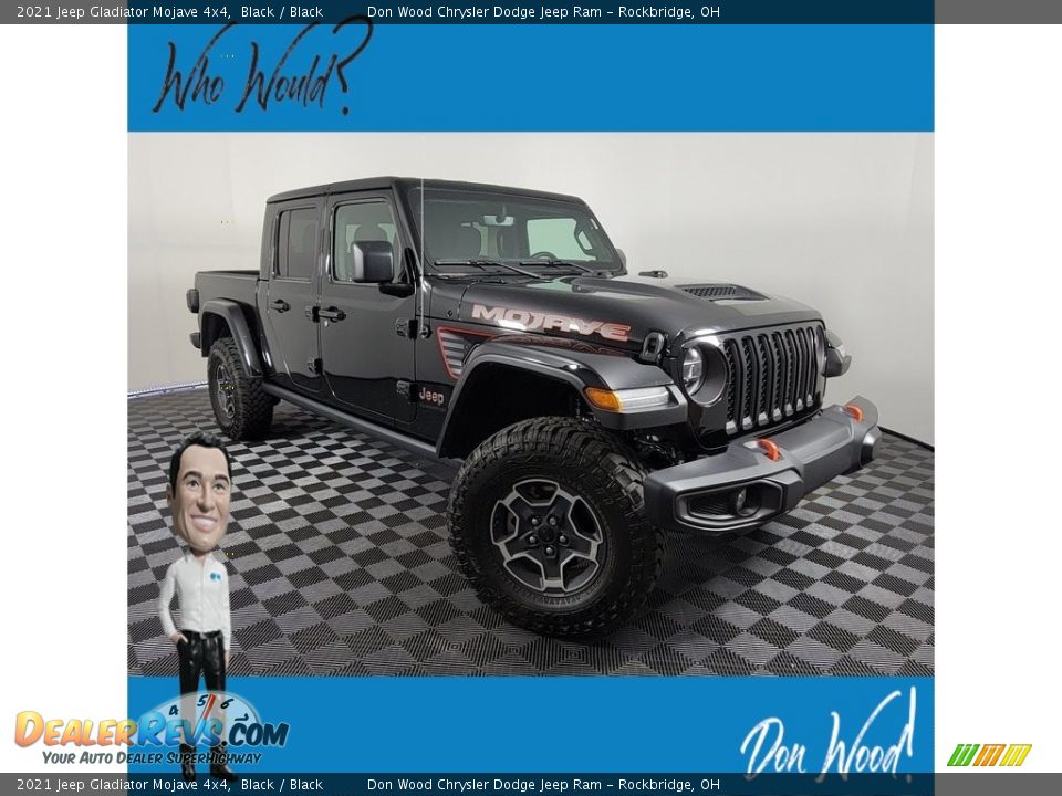 2021 Jeep Gladiator Mojave 4x4 Black / Black Photo #1