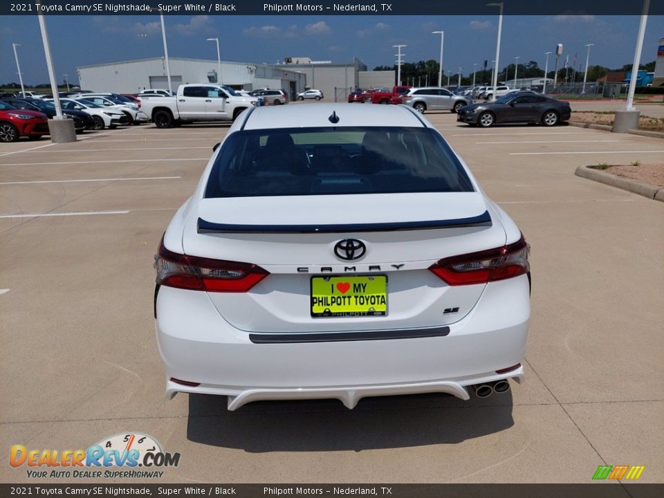 2021 Toyota Camry SE Nightshade Super White / Black Photo #5