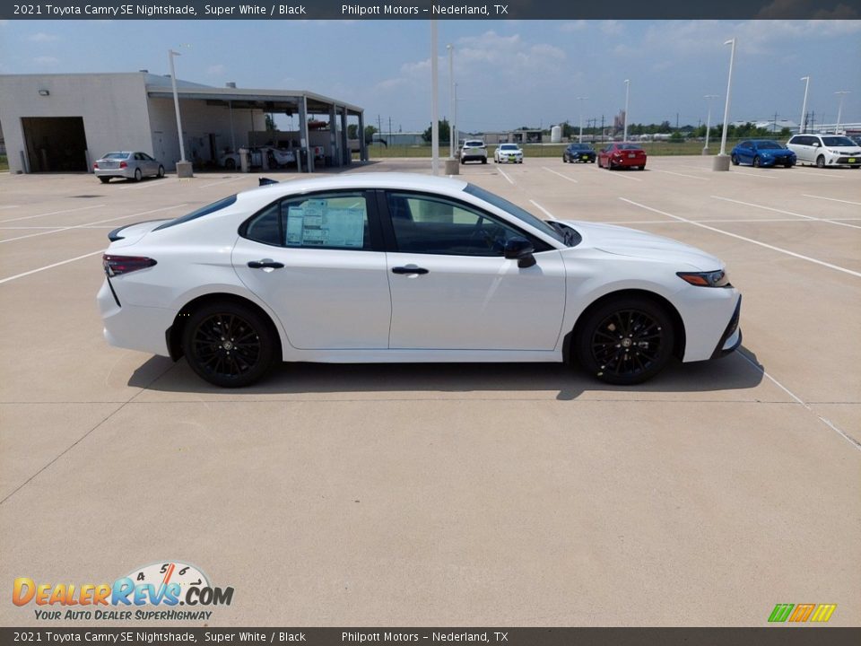 2021 Toyota Camry SE Nightshade Super White / Black Photo #7