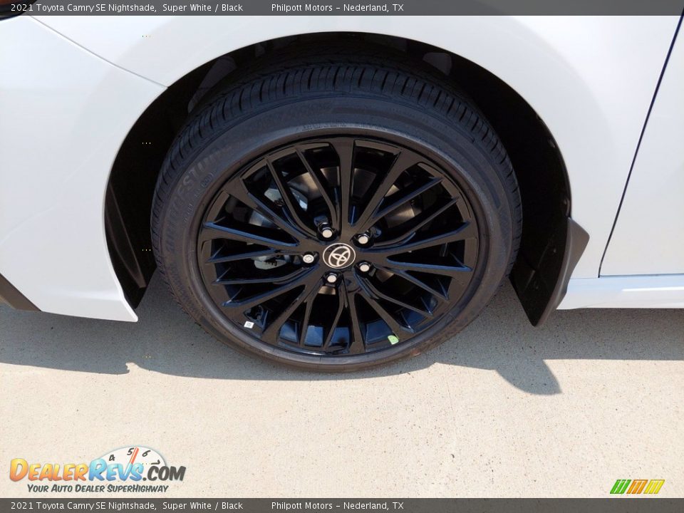 2021 Toyota Camry SE Nightshade Super White / Black Photo #8