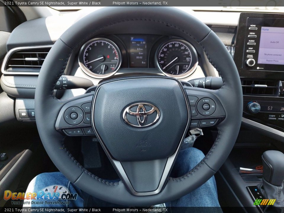 2021 Toyota Camry SE Nightshade Super White / Black Photo #14